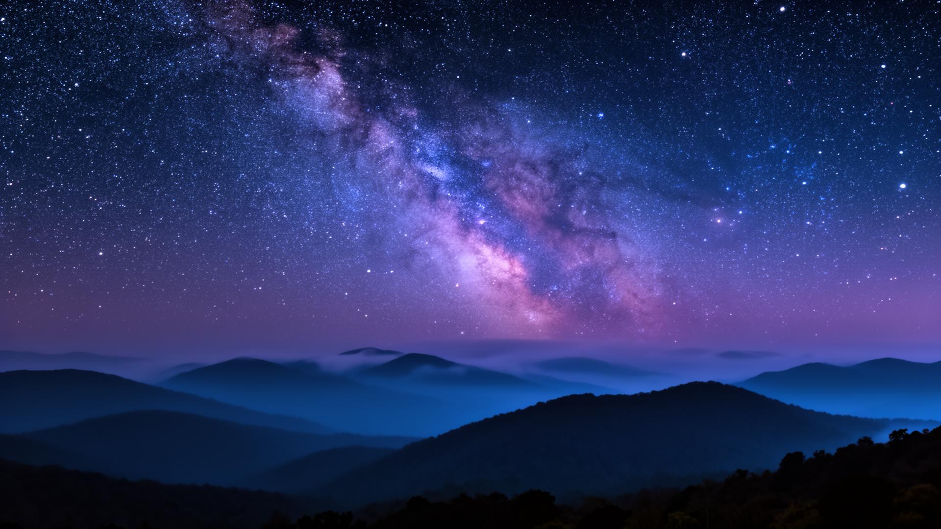 Starry night sky